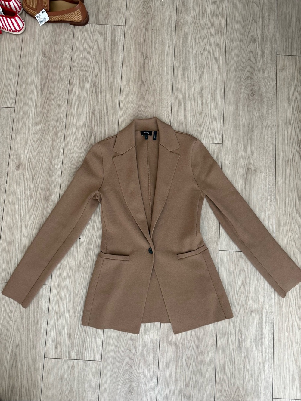 Theory Camel Single-Button Women's Blazer
